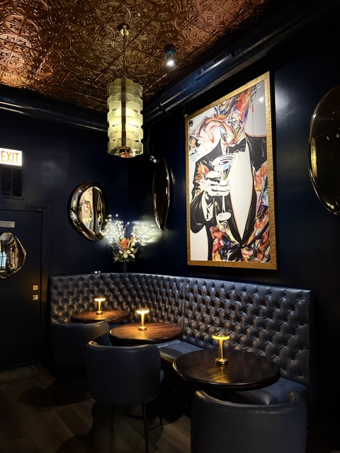 Interior detail at Wil's Martini Lounge